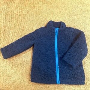 Jumping Beans Boys Full Zip Faux Sherpa Blue 3T Sweatshirt Fleece